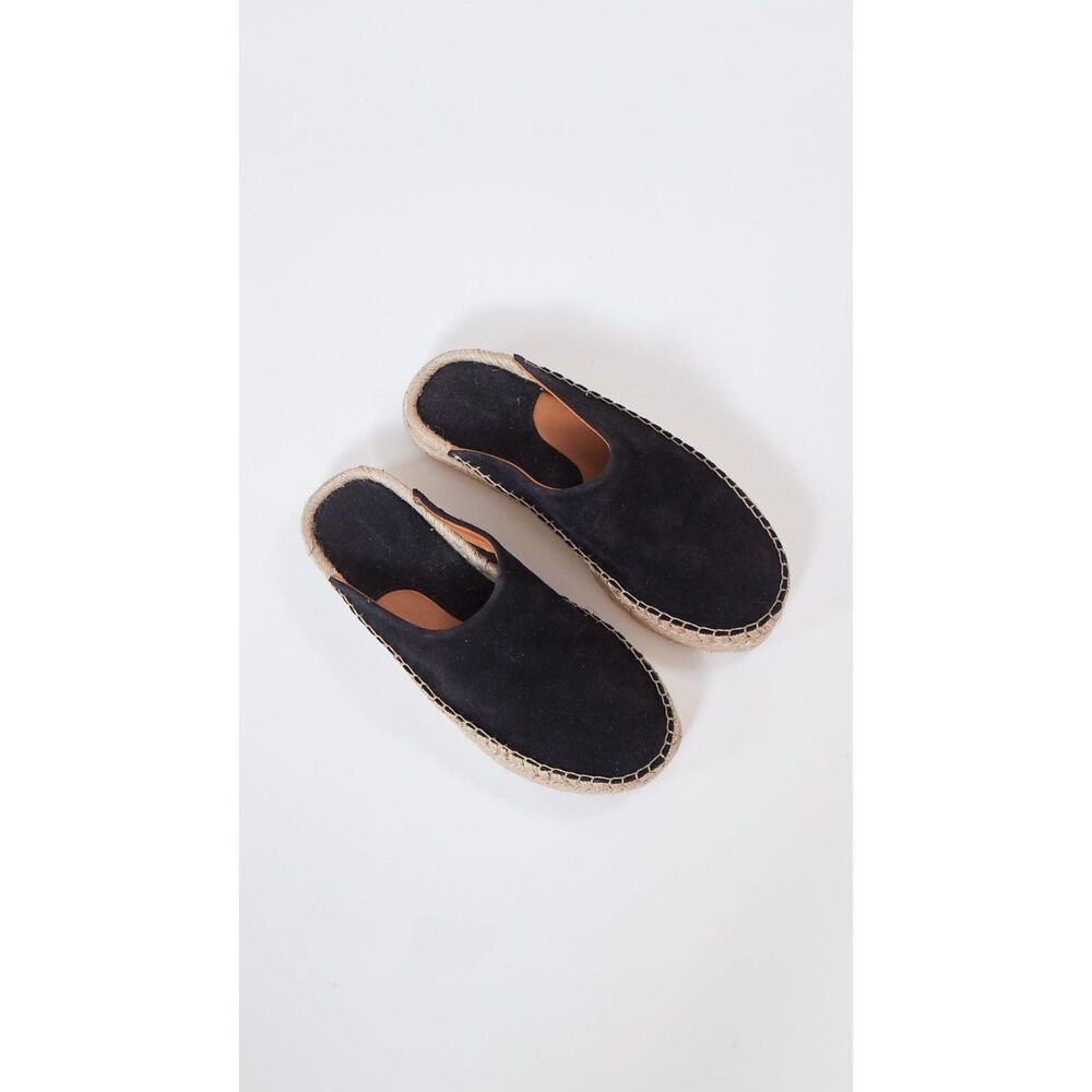 RACHEL COMEY 39 Georgia Suede Mule espadrille Suede slip on mule black Material